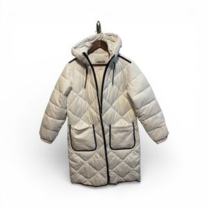 NWOT Land’s End Womens Feather Free Insulated Diamond Quilted Maxi Coat Size M/P